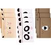 Interdruk Cartella di Cartone A5 per Bambini - Soft-Touch - Stampa Interna ed Esterna - Forma Divertente - 3 Disegni Assortiti: Gatto + Orso + Panda - Confezione da 10 pezzi