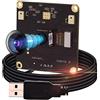 G Modulo fotocamera USB da 13 MP, modulo webcam 2880p, modulo grandangolare UHD, 100 gradi, senza distorsioni, USB con fotocamera, scheda di memoria per Windows Android, Mac Linux Raspberry Pi