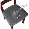 LANSHENG Coprisedie per Sedia 2/4 Pezzi Coprisedia Elasticizzato Coprisedia Senza Schienale Jacquard Coprisedia Coprisedili da Pranzo Coprisedili per sedie impermeabili (Grigio scuro, 2)