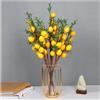 XIZHI 6 rami di limoni finti da 48,3 cm, bellissimi rami di limone gialli, decorazione per la casa, le vacanze, la tavola della fattoria, centrotavola e la decorazione natalizia della casa
