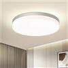 EASY EAGLE Plafoniera LED Soffitto 36W 4000K Neutro Bianco 3600LM IP44 Rotonda Moderno Plafoniere per Soggiorno Camera da letto Bagno Cucina Corridoio 23CM