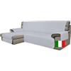 Moonange Copridivano 2 posti con Penisola Seduta 200 cm Impermeabile Salva divano Angolare Antiscivolo Antimacchia Reversibile Antigraffio Antipelo Grigio Chiaro