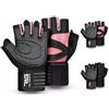 RLG RL GRIPS RL Grips® Guanti Palestra per Sollevamento Pesi, Crossfit, Bodybuilding con Fascia da Polso e Grip in Silicone Antiscivolo - Guanti Fitness per Uomo e Donna con Protezione al Polso (XS, Rosa)