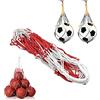 Vebetter Sacca Palloni Calcio, 3PCS Calcio Rete Portapalloni, Durevole Borsa Per Rete Da Pallacanestro, Portatile Borsa Da Pallavolo, Borsa Da Rugby, Rete A Sacco Intrecciata A Mano,Ball Carry Net Bag