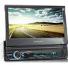 XOMAX XM-V746 Autoradio con mirrorlink, vivavoce bluetooth, schermo touch screen 7 pollici / 18 cm, RDS, SD, USB, AUX, 1 DIN