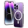 TAURI Cover Magnetica per iPhone 14 Pro Max, Trasparente | con Pellicola in Vetro Temperato,Compatibile con MagSafe,Magnetica Custodia per Sottile Anticaduta