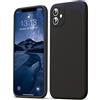 Captor Cover iPhone 11 Custodia Colorata in Silicone Liquido, Antiurto, Flessibile, Bordo Rialzato per Schermo e Protezione Fotocamera, Morbida Con Microfibra Interna per iPhone 11 Cover (Nero)