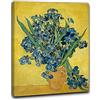 Niik Quadro + Telaio (BC) vaso con iris di vincent van gogh 60 x 47,5 x 1,7 cm falso d'autore stampa su tela