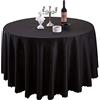 IFIKK Tovaglia Rotonda, Poliestere Tovaglie per Tavolo Circolare Copertura Antipolvere, Copritavolo per Buffet, Ristorante, Matrimonio, Festa, Varie Dimensioni (Nero, Rotondo: 300cm)