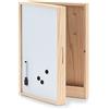 Zeller 15142 - Cassetta Portachiavi con Lavagna Bianca, in Legno, 42 x 30 x 8 cm, Colore: Bianco