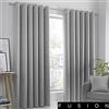 Fusion - Strata - Coppia di Tende con Occhiello Oscurante - 117 cm Larghezza x 229cm Lunghezza, Argento