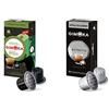 Gimoka - Capsule in Alluminio, Compatibili Nespresso, Gusto Brasile - 100 Capsule & - Capsule in Alluminio, Compatibili Nespresso, Gusto Ristretto - 100 Capsule