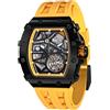 TSAR BOMBA Orologio Automatico da Uomo Meccanismo Apparente per Uomo Lusso Impermeabile 50M Scheletro Barile Orologio Cassa Acciaio Rettangolare Militare Sport Regalo Movimento Giapponese