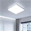 EASY EAGLE Lampada da Soffitto 24W 6500K Plafoniera LED Quadrata 2400LM Impermeabile Plafoniere per Bagno Cucina Camera da Letto Corridoio Soggiorno 18cm
