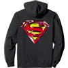 DC Comics DC Superman Logo Vetro Felpa con Cappuccio