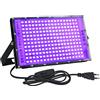 CREATESTAR Luce Nera UV 150W, Faretto UV LED con Interruttore, 395-400 nm, Faretto Luce Nera Impermeabile IP65 Faro Led UV Decorare per Bar Acquario Halloween Colori Neon Effetti Fluorescenti