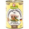GranataPet Liebling's Mahlzeit Carne di Pollame e Prosciutto Italiano, Cibo per Cani Umido, Scatolette Senza Cereali e Zuccheri Aggiunti, Alimento Completo per Cani, 6 x 400 g