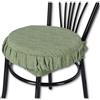 Casatessile Melange Cuscino Jacquard Rotondo con Fascia - Verde