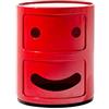 Kartell Componibile Smile Contenitore Sorriso, ABS, Rosso, 32 x 32 x 40 cm