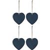 levandeo Set di 4 lavagne in ardesia a forma di cuore, 12 x 12 cm