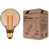 greenandco Lampadina Vintage Edison LED dimmerabile | E27 G95 | ambra | 3,5W 120lm | 1800K luce extra calda | 320° | 230V | nessun sfarfallio