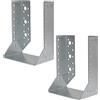 AERZETIX - C58666 - Set di 2 staffe per travi con ali interne 120x160x75x2mm - scarpa del travetto con 46 fori - in acciaio zincato Z275