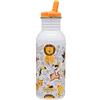 NERTHUS FIH 1154 Piccola bottiglia d'acqua per bambini con tappo a cannuccia a prova di perdite 500 ml, bottiglia d'acqua per bambini