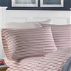 Nautica - Lenzuola Intere, Set di Biancheria da Letto in Percalle di Cotone, Decorazione per la casa, Elementi Essenziali per la Camera da Letto (Rosso a Righe Coleridge, Completo)