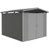 Biohort Casetta da giardino biohort panorama p5 in acciaio zincato colore grigio quarzo metallizzato con porta battente doppio 273x318x227 cm - cod. 18069