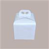 LUCGEL 10 Pz Scatola per Confezione Regalo Porta Panettone Alto da 1 Kg in Cartoncino Bianco grafica effetto pelle 200x200H180mm