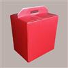 LUCGEL 10 Pz Scatola per Confezione Regalo Natale Porta Panettone Bottiglia Valigetta Piccola Cartoncino Rosso grafica effetto pelle 280x200H350mm