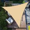 SUNNY GUARD Vela ombreggiante Impermeabile 4x4x4m Tenda a Vela Triangolare,Tenda da Sole per Esterno Protezione Raggi UV per Giardino Esterno terrazza, Sabbia