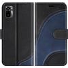 BoxTii Cover per Xiaomi Redmi Note 10 4G / Redmi Note 10S, Custodia in PU Pelle Portafoglio per Xiaomi Redmi Note 10 4G / Redmi Note 10S, Magnetica Cover a Libro con Slot per Schede, Nero