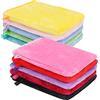 PHOGARY 10 Guanti da Bagno, 15 x 21 cm, Velluto a Coste Guanti da Toilette, Morbidi e Assorbente, 10 Colore