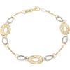 Gioielleria Lucchese Oro Bracciale Donna Oro Giallo Bianco GL100616