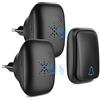 Görvitor Campanello Radio Impermeabile Esterno Senza Batteria con 2 Ricevitori IP68 Portata 150 M 4 Livelli di Volume 37 Suonerie