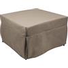 Dmora Talamo Italia Puof Trasformabile Singolo, Made in Italy, Letto Pieghevole, Pouf in Tessuto Sfoderabile Salvaspazio da Soggiorno, 78x78/195h45, Tortora