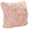 IlGruppone Cuscino Decorativo A Pelo Lungo Imbottitura Compresa Pelliccia Morbida Sintetica 45 x 45 Cm con Zip Fodera Peluche Super Morbido Peloso per Divano CopriCuscino - Rosa