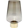 Kare Design vaso Noble, marrone sfumato/oro, 40cm, portafiori di vetro grandi dimensioni, bouquet opulenti, decorazioni ceremonie, soggiorno, sala da pranzo, lounge