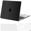 MOSISO Custodia Compatibile con MacBook Air 13 Cover M5 A3449 M4 A3240 M3 A3113 M2 A2681 2026-2022, per MacBook Air 13,6'' display Liquid Retina Case&Copritastiera&Pellicola, Nero
