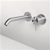 Zazzeri Miscelatore Lavabo a Parete Z316 Inox Spazzolato