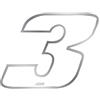 4R Quattroerre.it - 13043 - Numero Gara 3 Adesivo per Moto, Bianco, 10 x 13 cm