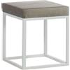 Sedute TP K01 pouf in velluto champagne e base bianca 35x35 cm