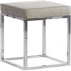Sedute TP K02 pouf in velluto champagne e base cromo 35x35 cm