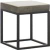 Sedute TP K03 pouf in velluto champagne e base nera 35x35 cm
