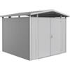 Biohort Casetta da giardino biohort panorama p4 in acciaio zincato colore argento metallizzato con porta battente doppio 273x278x227 cm - cod. 13059