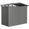 Biohort Casetta da giardino biohort panorama p1 in acciaio zincato colore grigio quarzo metallizzato con porta battente doppio 273x158x227 cm - cod. 18029
