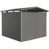 Biohort Casetta da giardino biohort panorama p4 in acciaio zincato colore grigio quarzo metallizzato con porta battente doppio 273x278x227 cm - cod. 18059