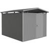 Biohort Casetta da giardino biohort panorama p5 in acciaio zincato colore grigio quarzo metallizzato con porta battente semplice 273x318x227 cm - cod. 18060