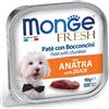 Monge Fresh Patè e Bocconcini Con Anatra gr 100. Cibo Umido Per Cani